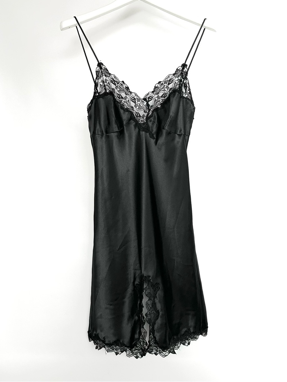 VTG Vanity Fair for EATON Lace-Trim Satin Chemise